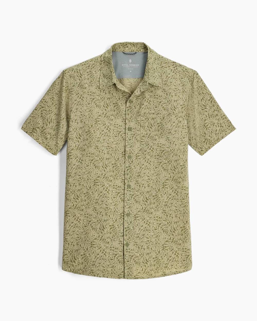 NEW ROYAL ROBBINS men's amp lite ii short sleeve top in olive frond